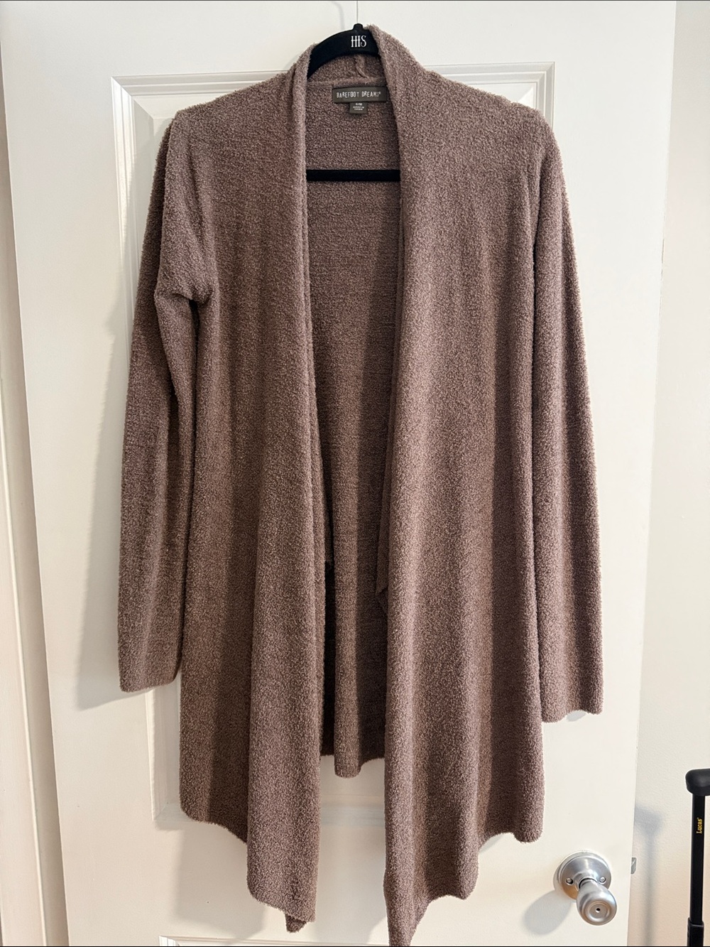 Barefoot Dreams Open-Front Cardigan in Dusty Taupe